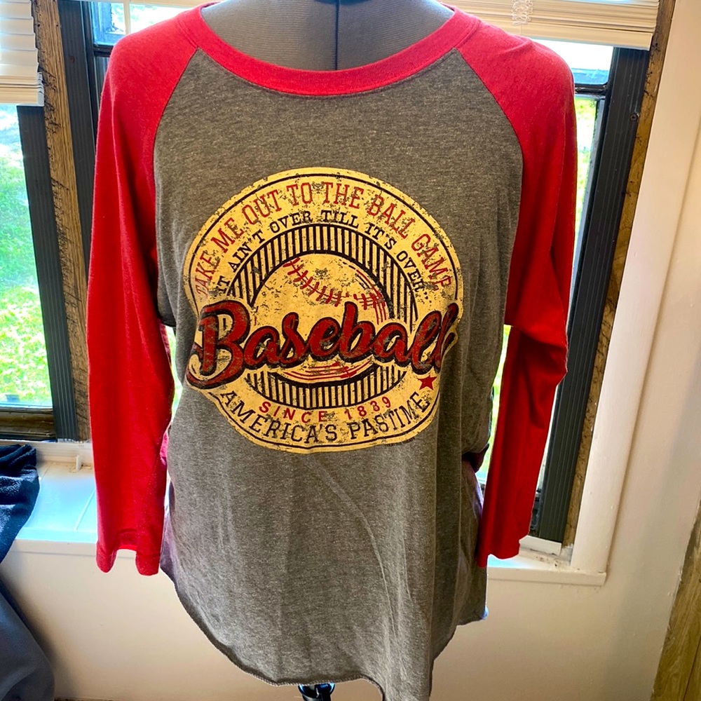Ragland Baseball Tee, Size Med, Texas True, 3/4 sleeve